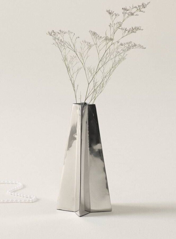 CHANTAL vase - høyde 25,5 cm Krom