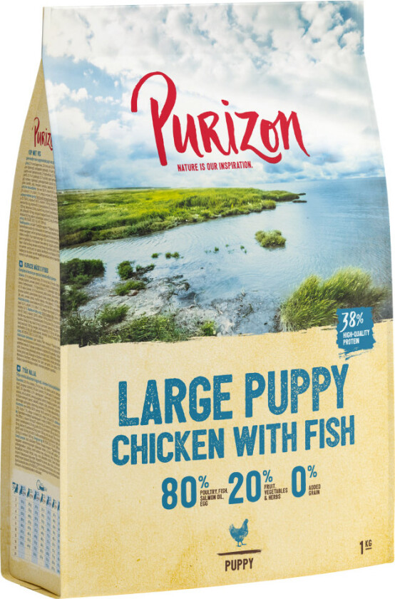 Large Puppy Kylling & Fisk - kornfri - 1 kg