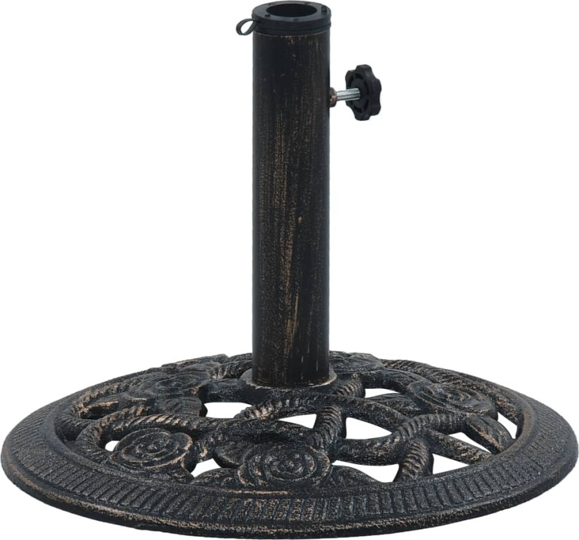 Parasollbase svart og bronse 9 kg 40 cm støpejern