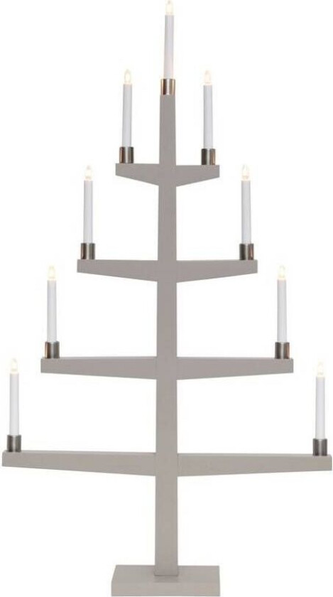 Lysestake Tall 9 lyskilder Beige