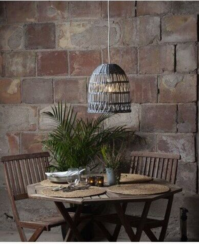 Lampskjærm Knute, grå Ø 30cm.