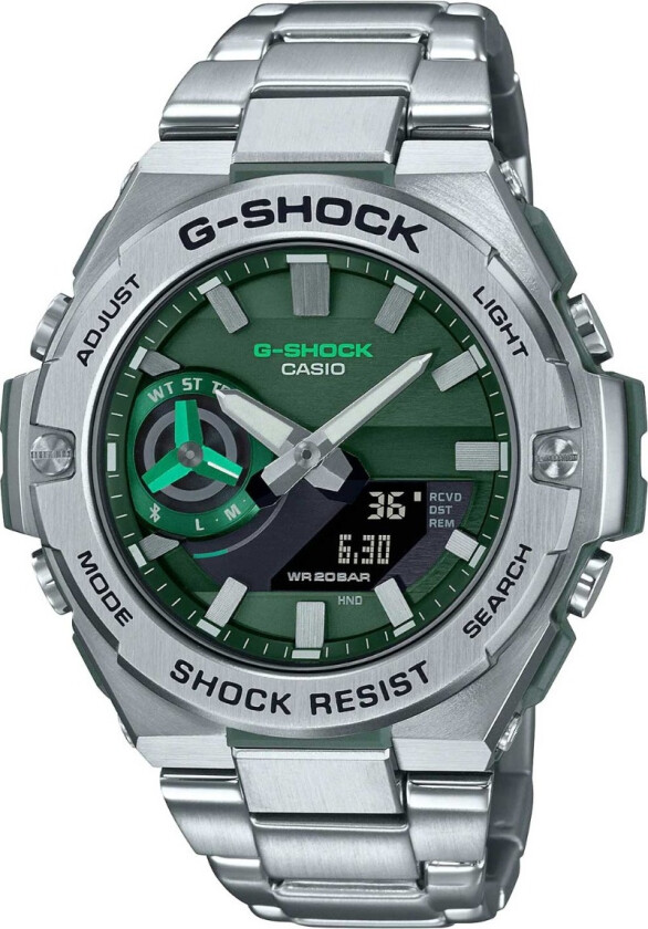 G-Shock G-Steel Limited GST-B500AD-3AER - Anadigi - Sølv - Herreklokker - Rustfritt stål - ledd m/pin - Mineral