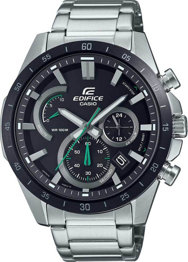 Edifice EFR-573DB-1AVUEF - Kvarts - Sølv - Herreklokker - Rustfritt stål - ledd m/pin - Mineral