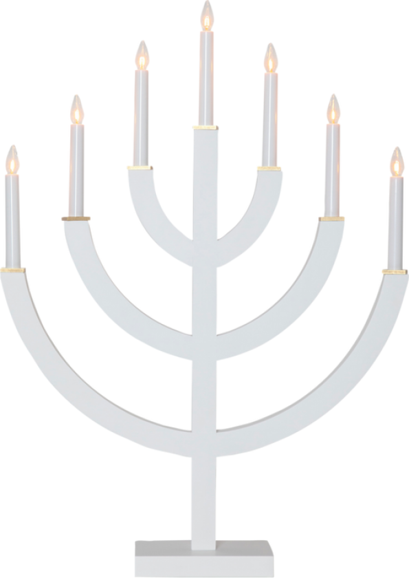 Lysestake Anno 71 cm Hvid