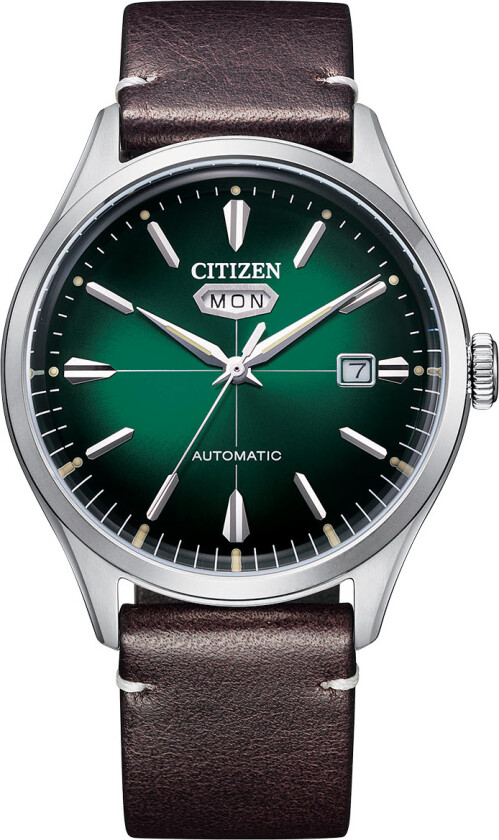 Mechanical NH8390-03X - Automatisk - Sølv - Herreklokker - Skinn - Mineral