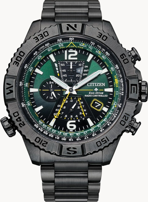 Promaster Navihawk AT8227-56X - Kvarts - Sort - Herreklokker - Rustfritt stål - ledd m/pin - Safir
