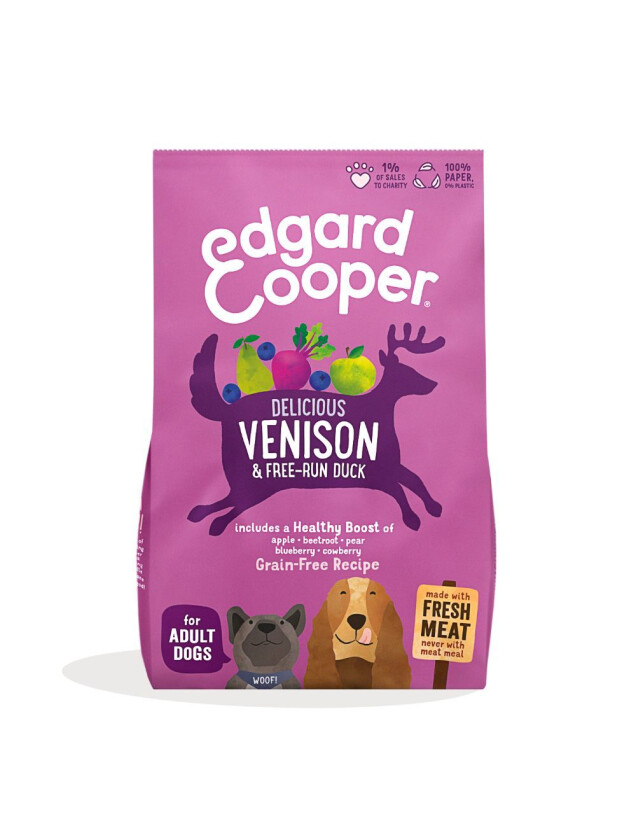 Edgard & Cooper Dog Grain Free Hjort & And (2,5 kg)