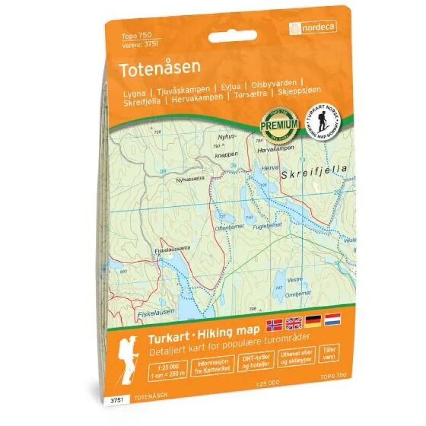 Totenåsen 1:25 000