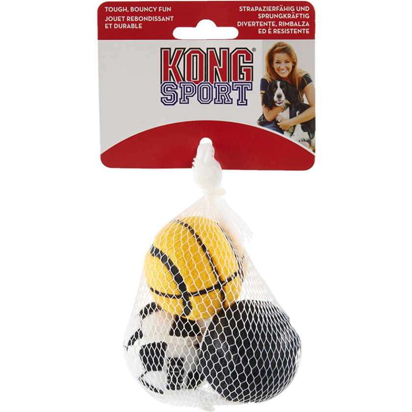 KONG Idrettsballer 3-pakk (M)