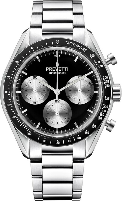 Urbane Chronograph PR2502 - Kvarts - Sølv - Herreklokker - Rustfritt stål - ledd m/pin - Mineral