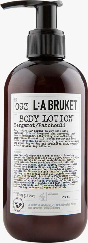 L:a Bruket 093 Body Lotion Bergamot/Patchouli 240 ml
