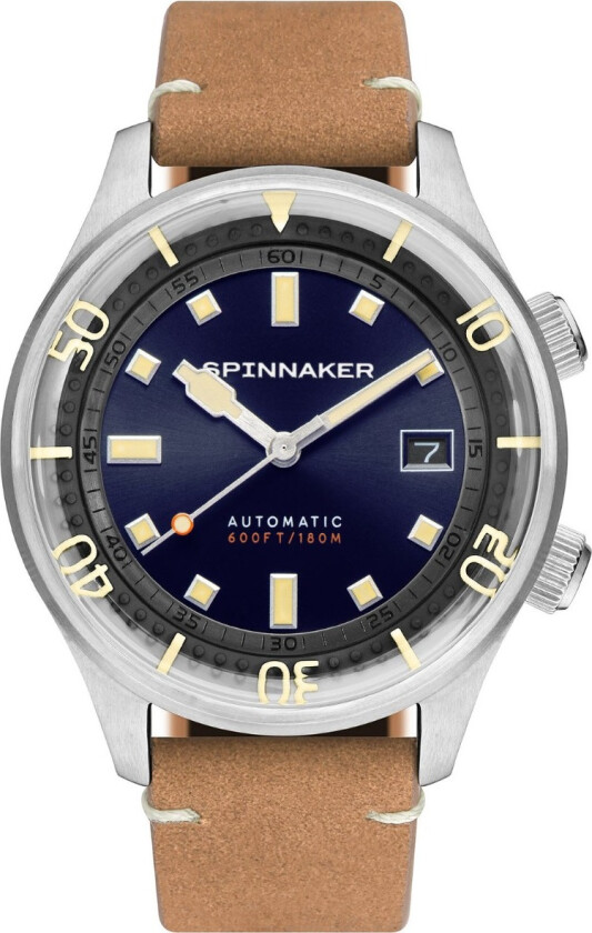 Bradner Tidal Blue Automatic SP-5062-05 - Automatisk - Sølv - Herreklokker - Skinn - Safir