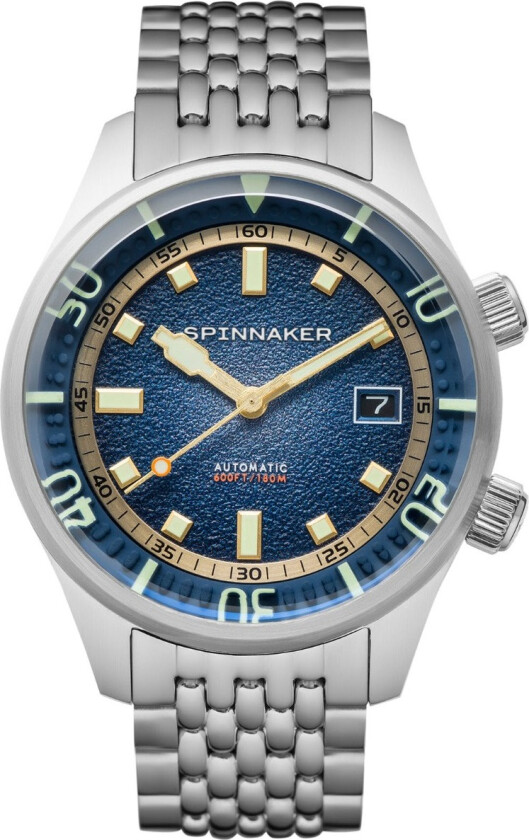 Bradner Pacific Blue Automatic SP-5062-22 - Automatisk - Sølv - Herreklokker - Rustfritt stål - ledd m/pin - Safir