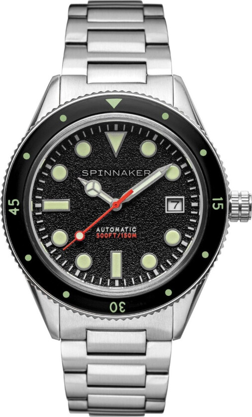 Cahill Sable Black Automatic SP-5075-11 - Automatisk - Sølv - Herreklokker - Rustfritt stål - ledd m/pin - Safir