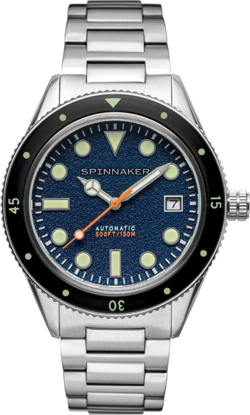 Cahill Admiral Blue Automatic SP-5075-22 - Automatisk - Sølv - Herreklokker - Rustfritt stål - ledd m/pin - Safir