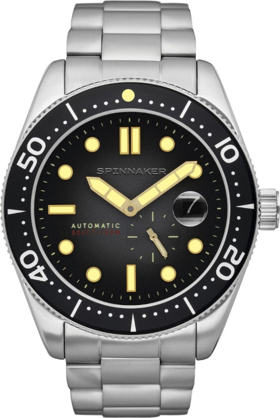 Croft Fumée Black Automatic SP-5058-22 - Automatisk - Sølv - Herreklokker - Rustfritt stål - ledd m/pin - Safir