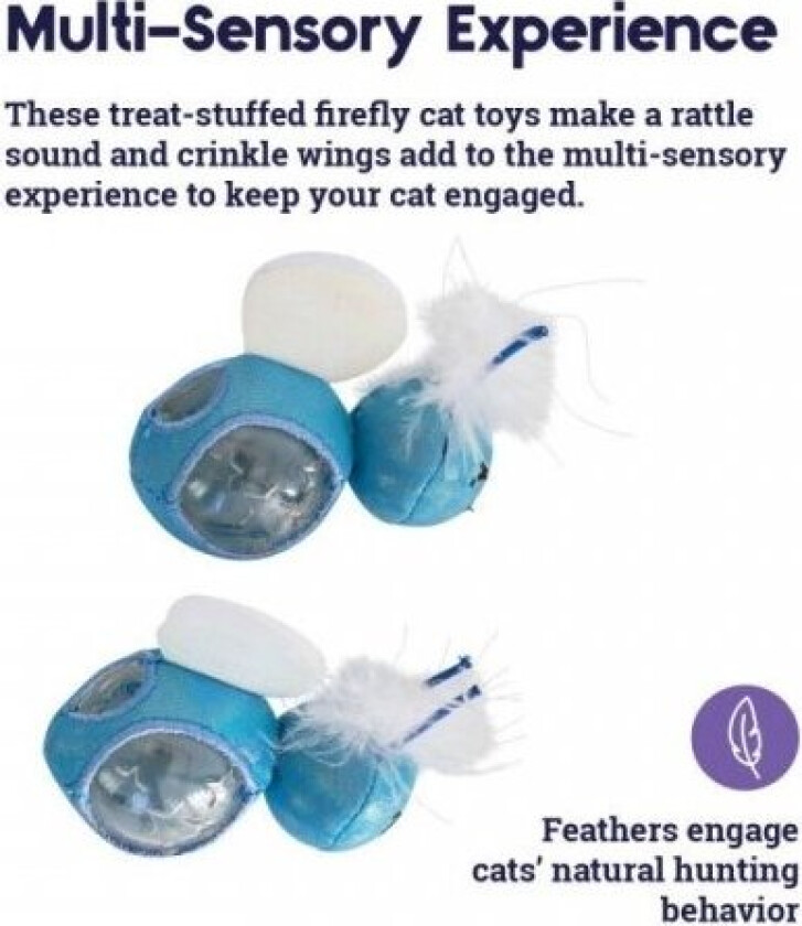 Bilde av Petstages Firefly TreatStuffer Selvlysende Katteleke 2-p
