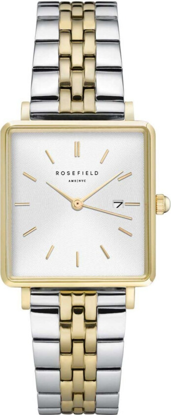 The Boxy QVSGD-Q013 - Kvarts - Gull - Dameklokker - Rustfritt stål - ledd m/pin - Mineral