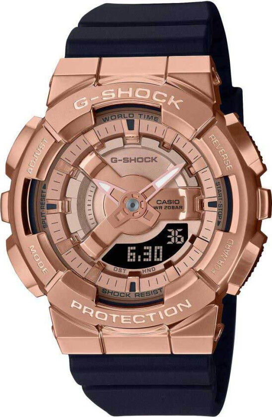 G-Shock GM-S110PG-1AER - Anadigi - Rosegull - Dameklokker - Resin - Mineral