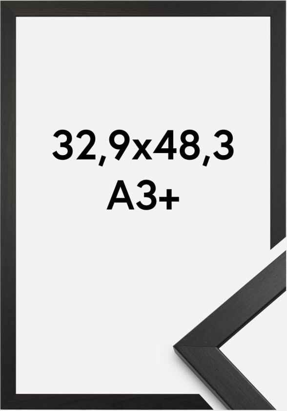 Ramme Stilren Akrylglass Svart 32,9x48,3 Cm (A3+)