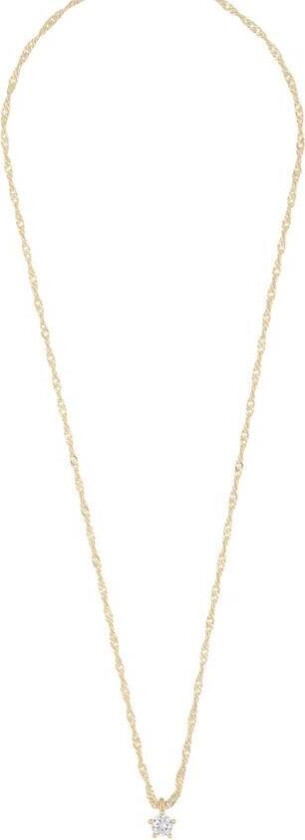 Vienna Stone Pendant Necklace Gold Clear 42cm