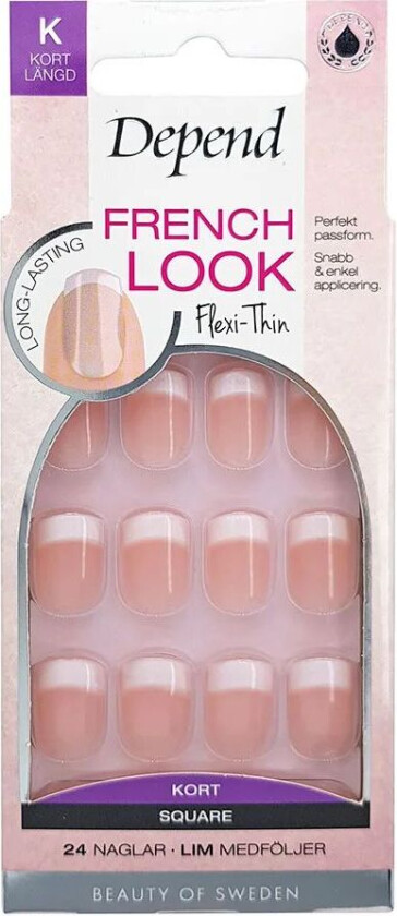 French Look Rosa Short Square 24pcs