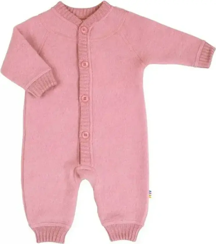 Ullfleece Heldress Til Baby Med Knapper, Old Rose