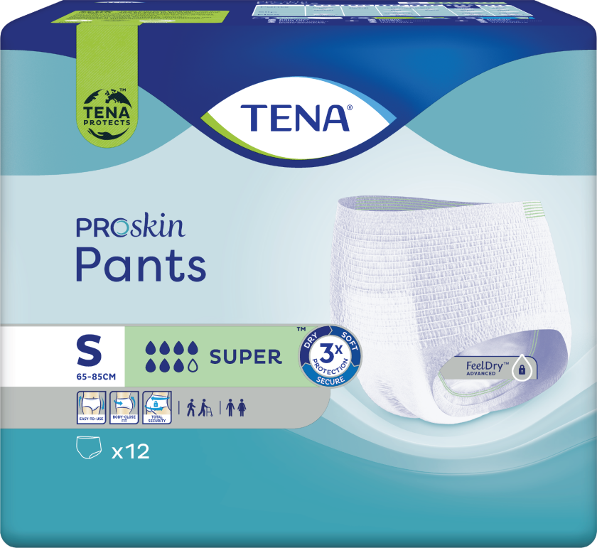 Tena Proskin Pants Super S, Small, 12 stk.