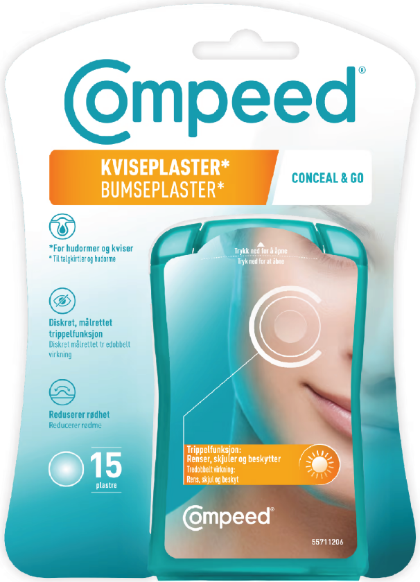 Kviseplaster Conceal & Go, 15 stk.