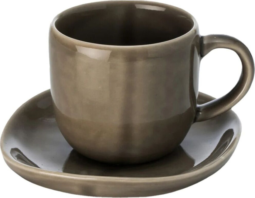 x Nosse Svelte kopp med fat 12 cl Olive