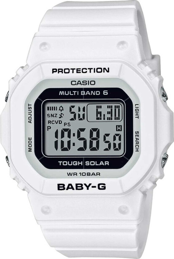 Baby-G BGD-5650-7ER - Anadigi - Hvit - Dameklokker - Resinledd - Mineral