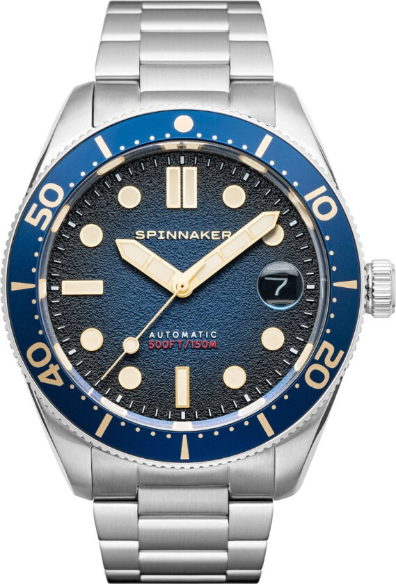Croft Mid Size Regiment Blue Automatic SP-5100-22 - Automatisk - Sølv - Herreklokker - Rustfritt stål - ledd m/pin - Safir