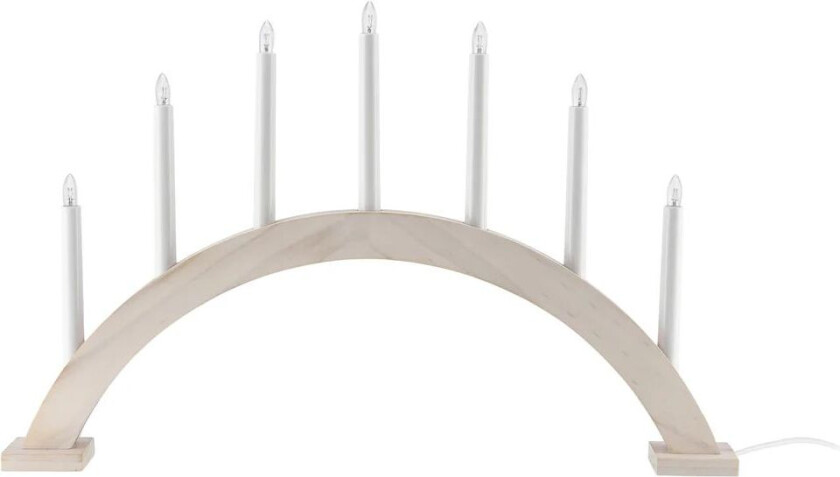 Sky adventslysestake bue 41 cm Hvitlasert