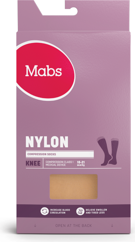 Bilde av Nylon Knestrømpe Klasse 1, Small, sand, 1 par