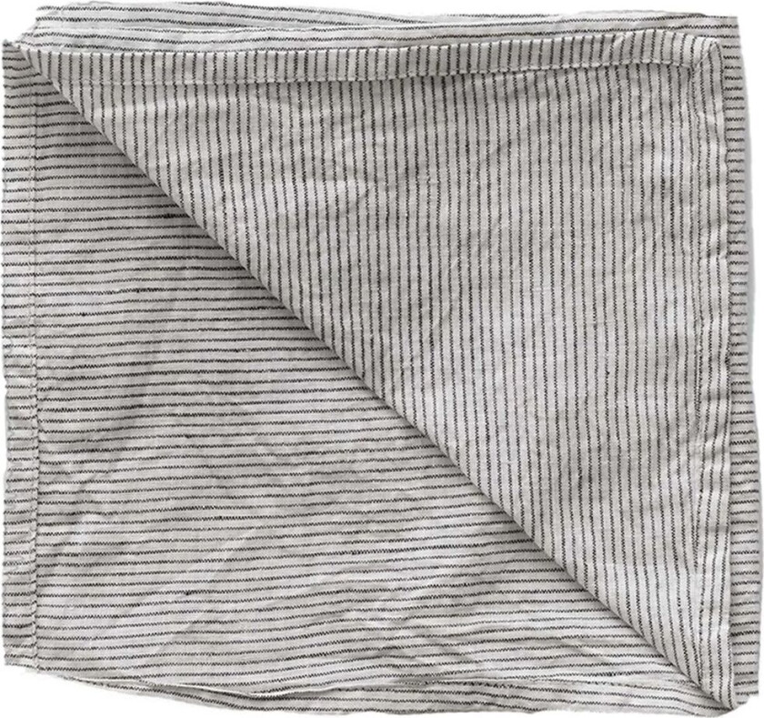 Washed linen stoffserviett 45 x 45 cm Pinstripe