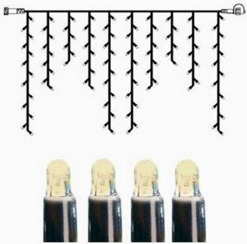 System LED istapp ekstra 100 lys 2x1m varmhvit. 465-36