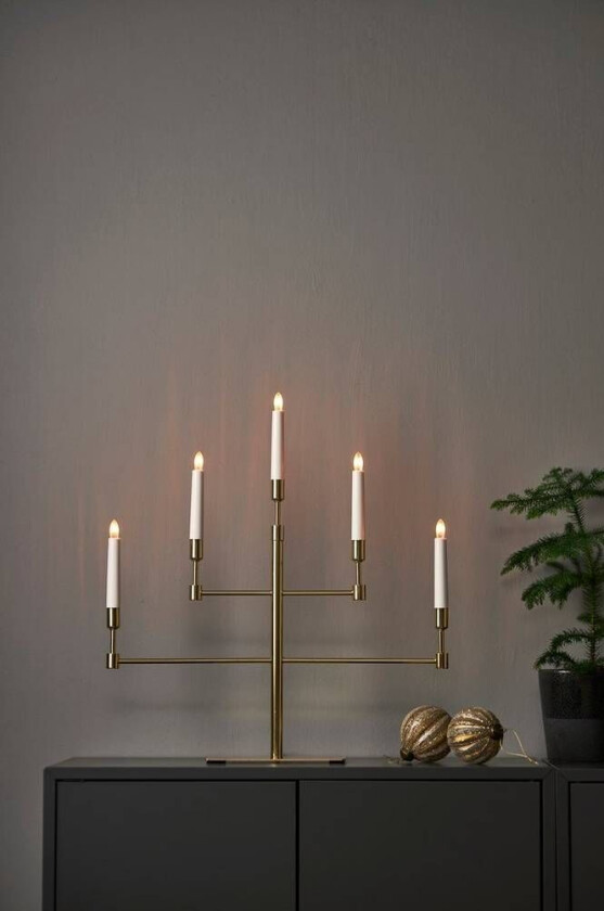 Lysestake Vide høyde 53 cm Brass