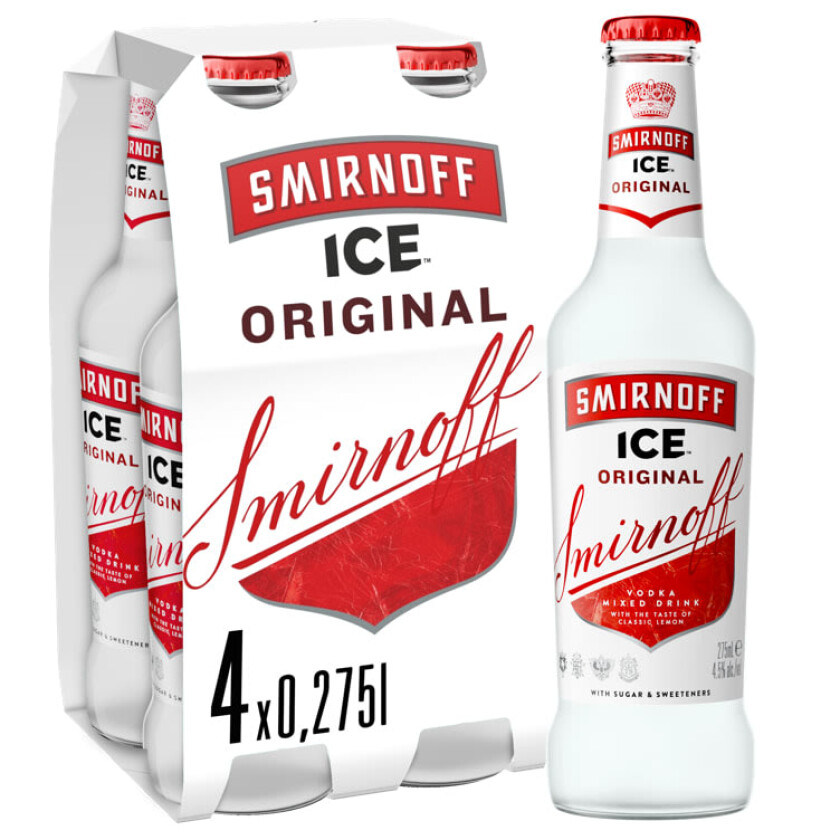 Smirnoff Ice Original 275mlx4 flaske