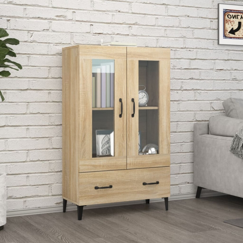 Highboard sonoma eik 70x31x115 cm konstruert tre