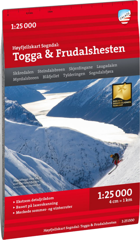 Høyfjellskart Sogndal: Togga og Frudalshesten