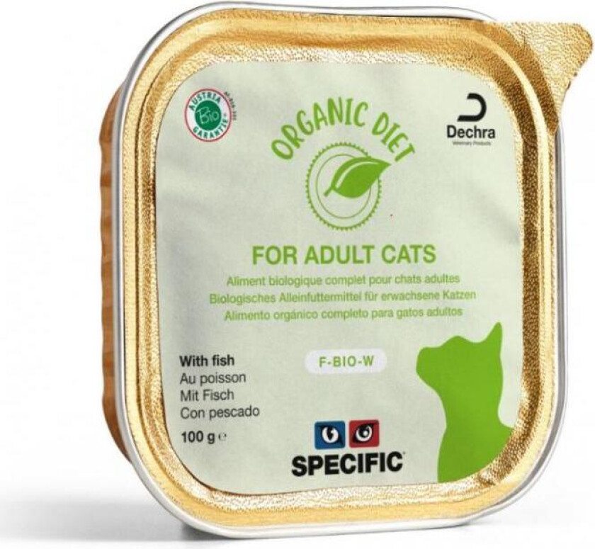 Cat Organic with Fish Våtfôr til katt 8 x 100 g