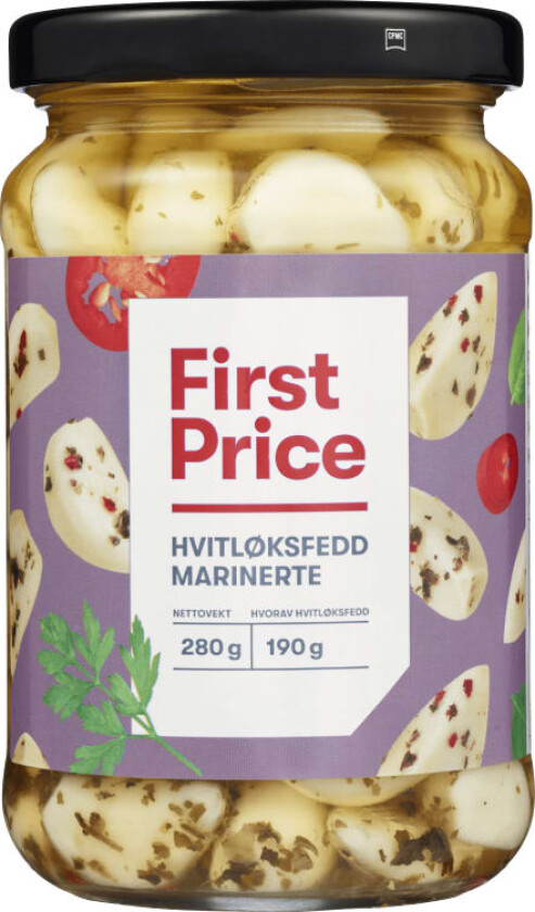Hvitløksfedd Marinerte 280g