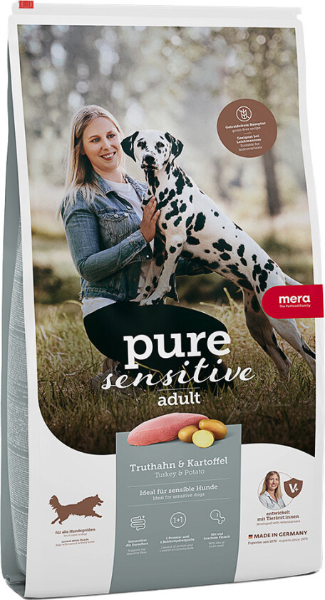 MERA pure sensitive fresh meat kalkun & potet kornfri - 12,5 kg