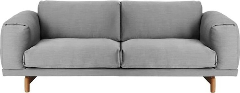 Rest sofa 2-seter tekstil steelcut trio ii 133 light grey, eikeben