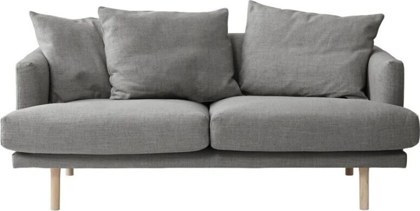 Sjövik sofa 2,5-seter Bern 0349 dark grey, hvitoljede eikeben