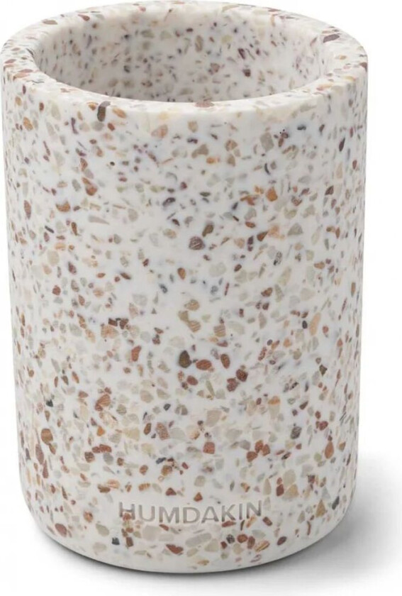 Terrazzo vase Ø 10 cm White-brown