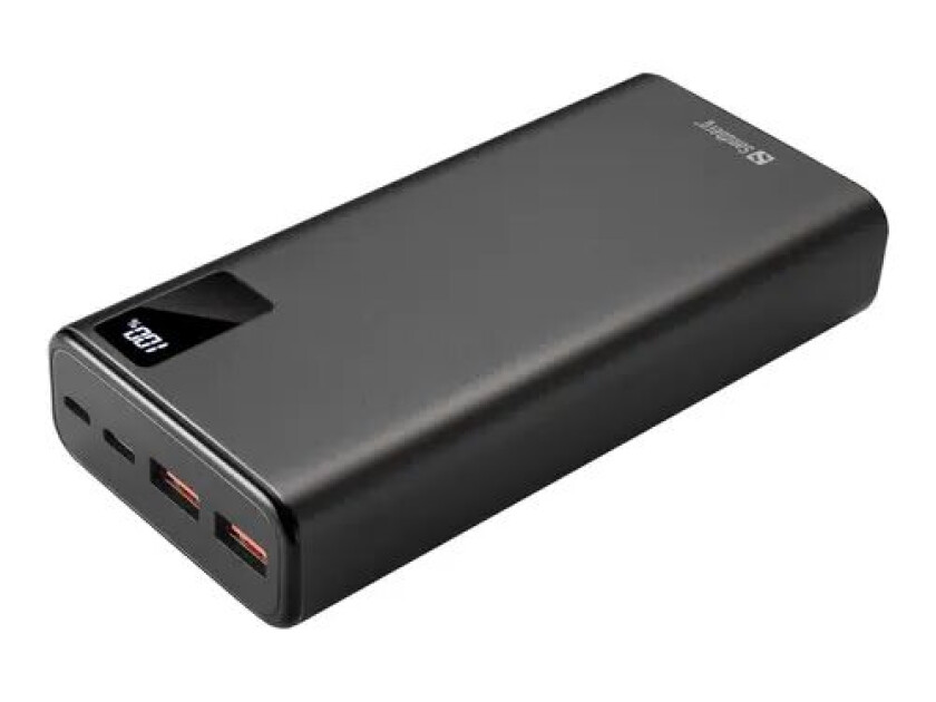 Nødlader 20 000 Mah Pd 20 Watt Usb-c, Svart