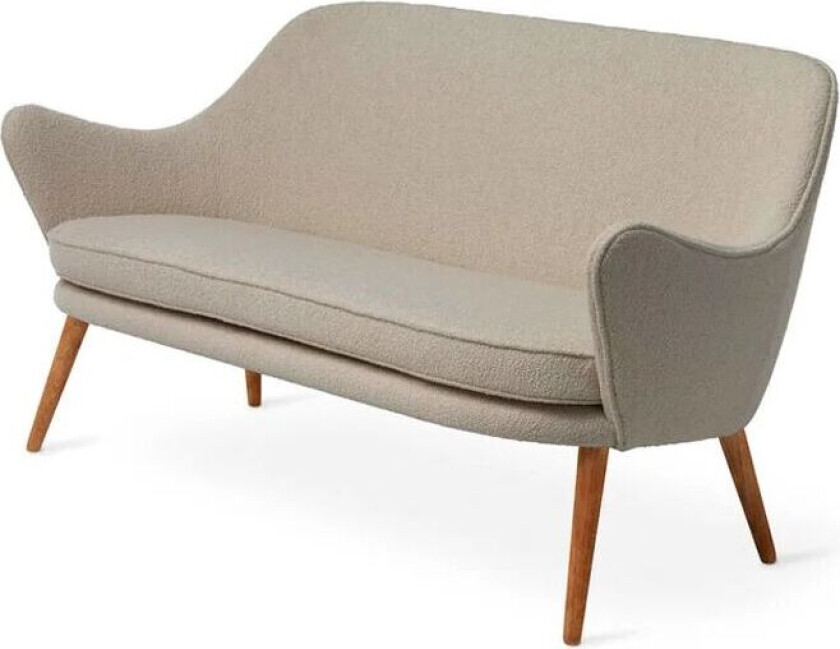 Dwell sofa 2-seter tekstil barnum 2 sand, ben i røkt eik