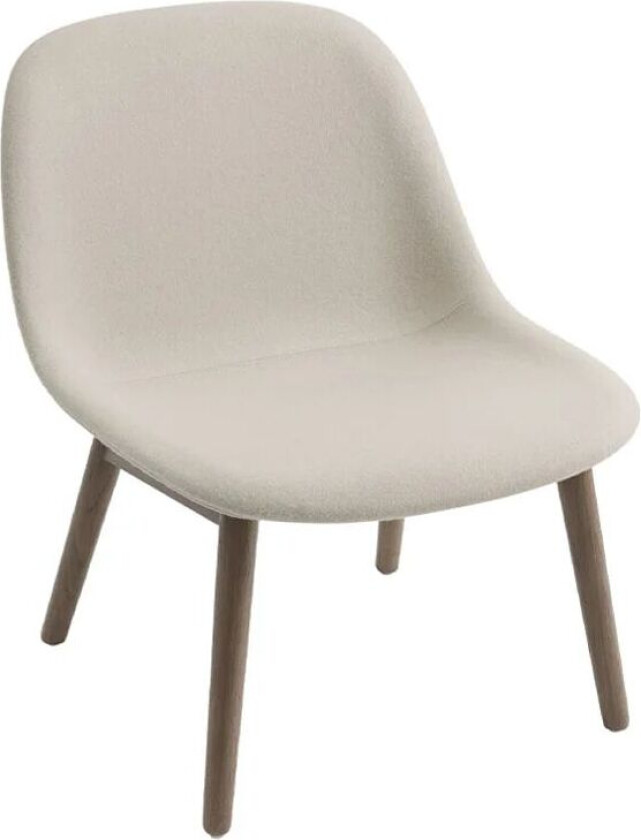 Bilde av Fiber loungestol wood base tekstil hero 211 beige, brunbeisede eikeben