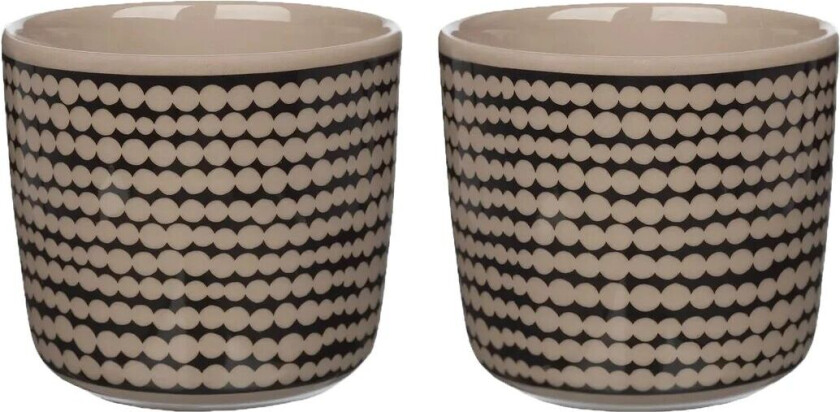 Räsymatto kaffekopp uten hank 20 cl 2-pakning Terra-svart